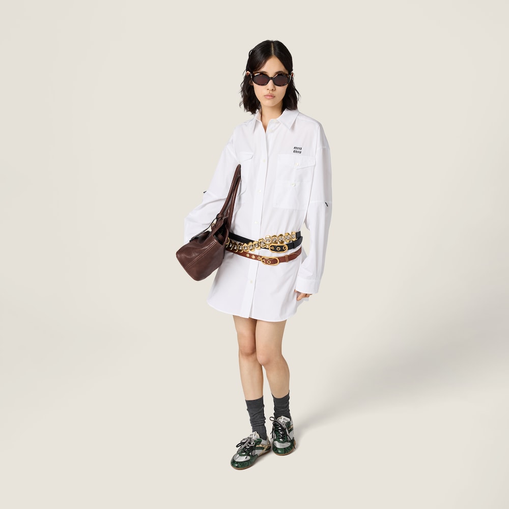 Miu Miu Poplin shirt-dress White