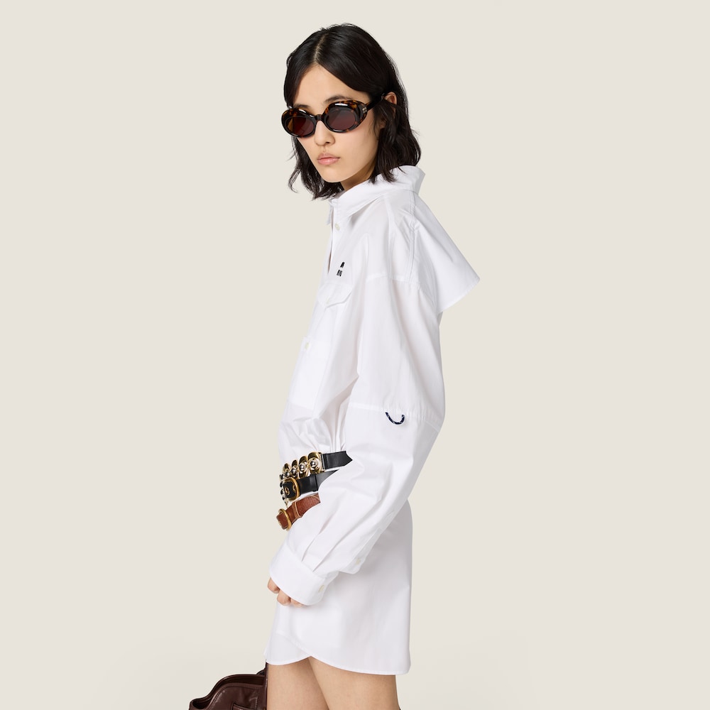 Miu Miu Poplin shirt-dress White