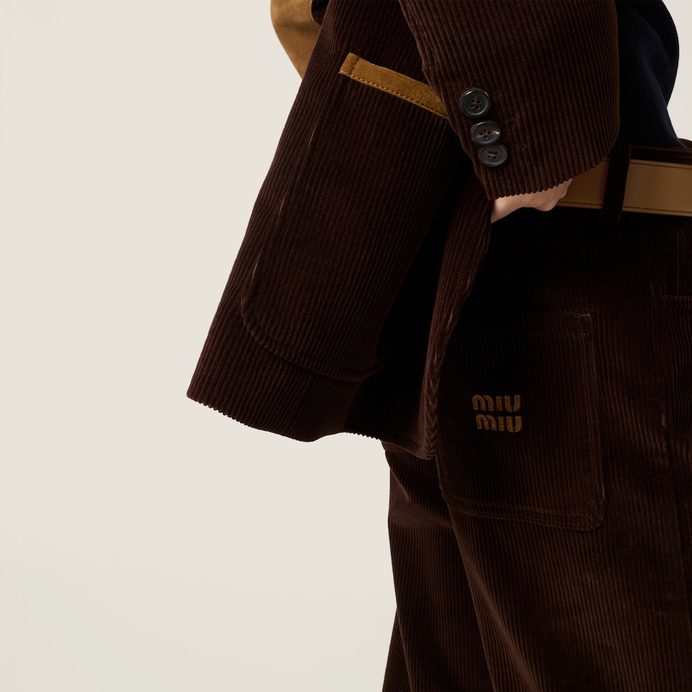 Miu Miu Corduroy pants Cocoa Brown