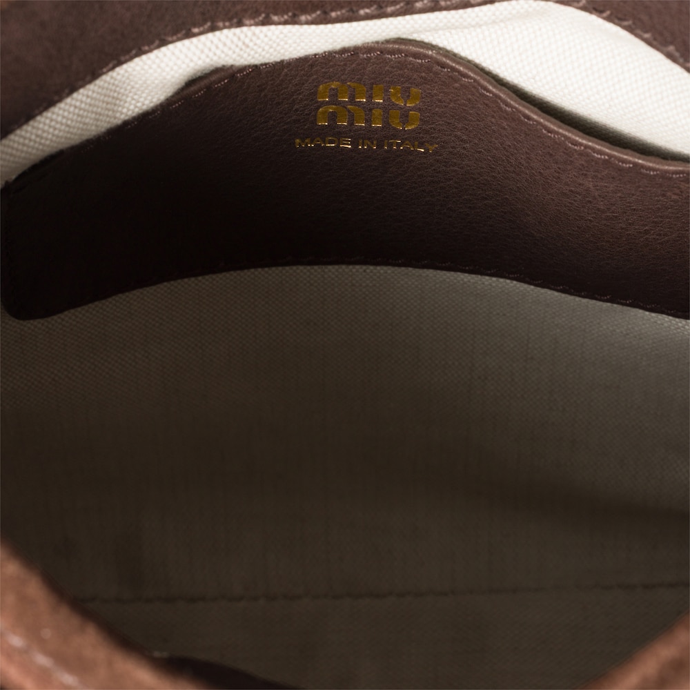 Miu Miu Suede pouch - Dark Brown