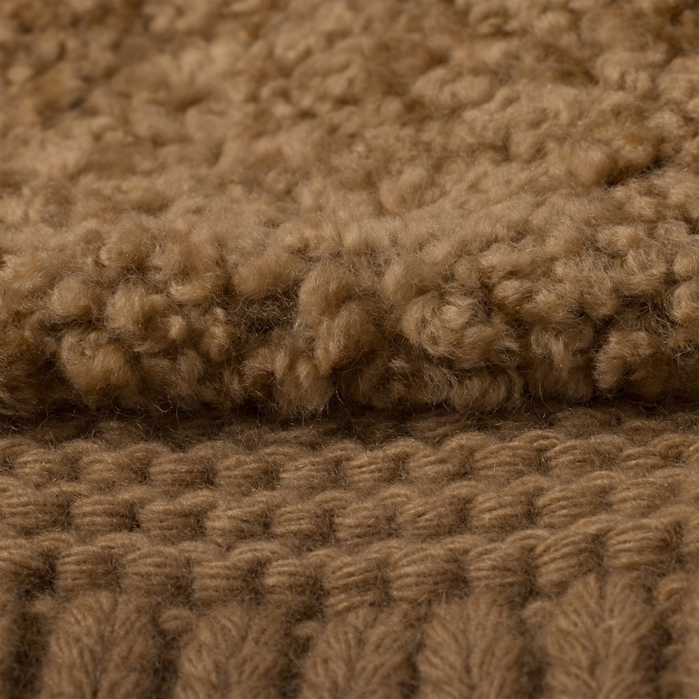 Miu Miu Wool, cashmere and shearling mittens - Camel Brown