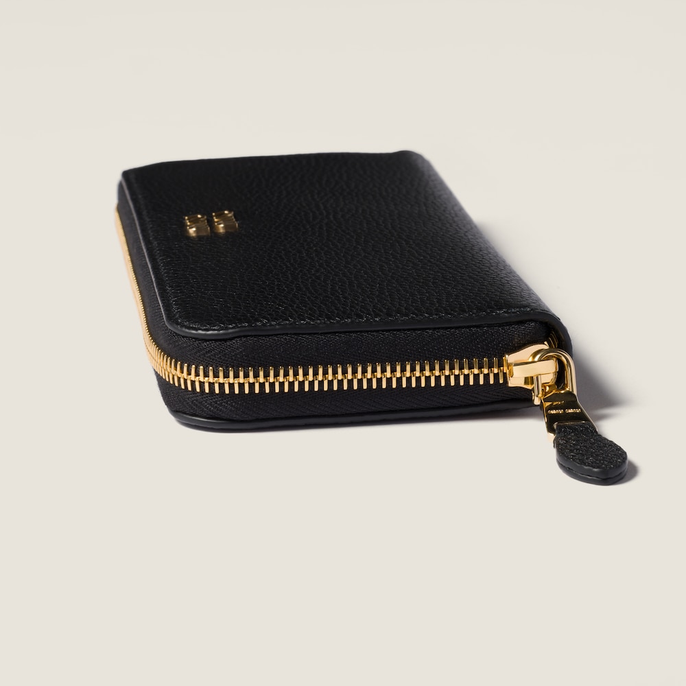 Miu Miu Large leather wallet Black
