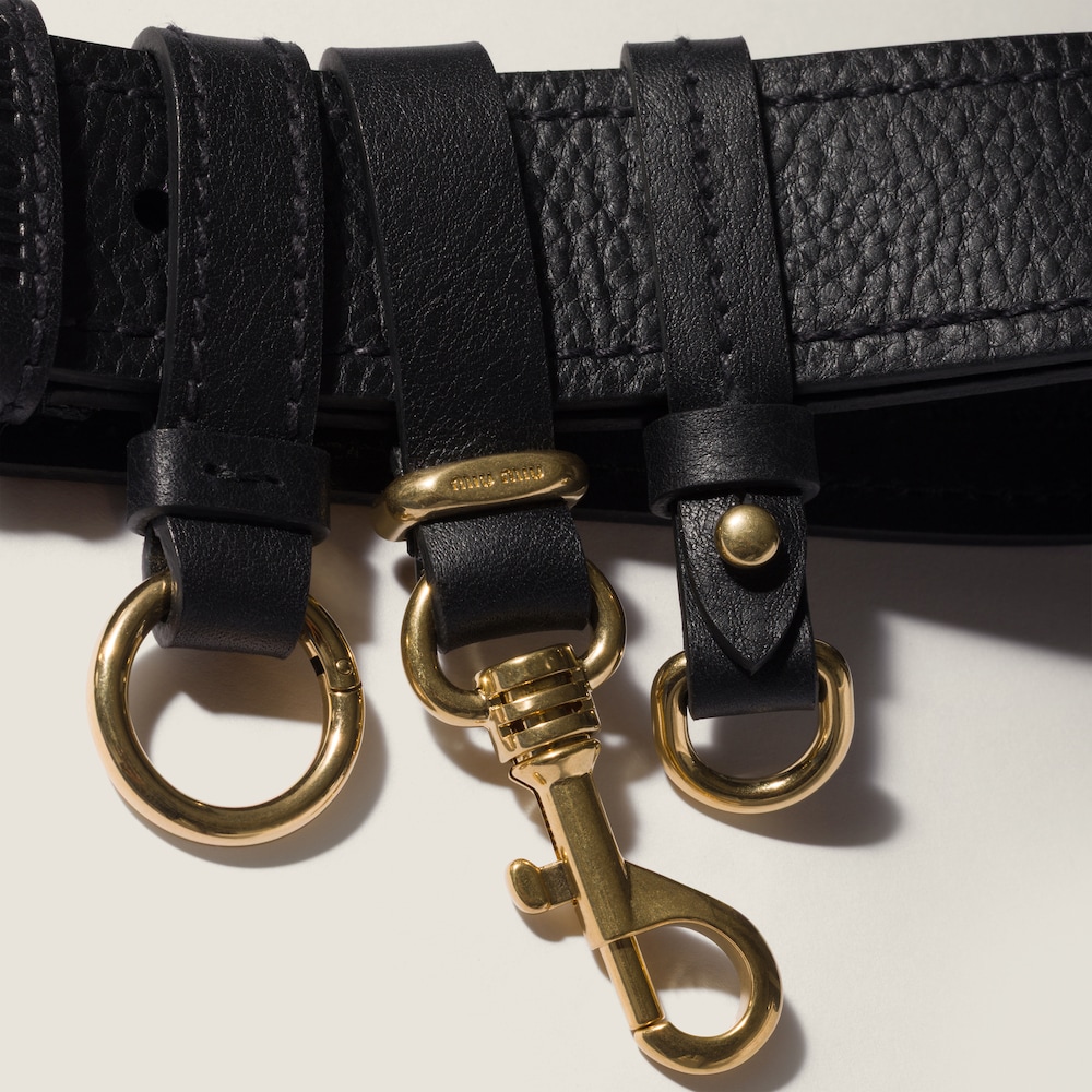 Miu Miu Leather belt - Black