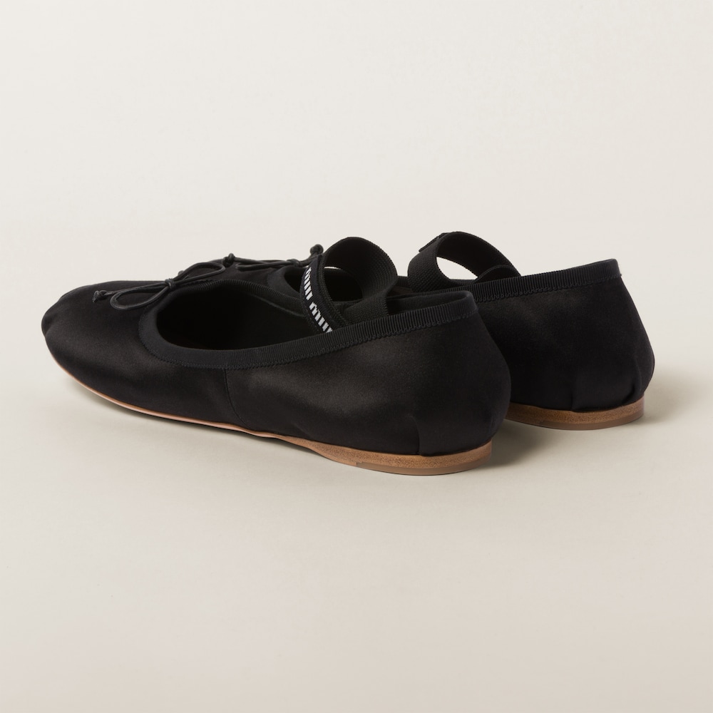 Miu Miu Satin ballerinas Black