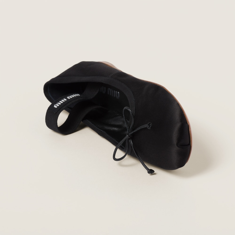 Miu Miu Satin ballerinas Black