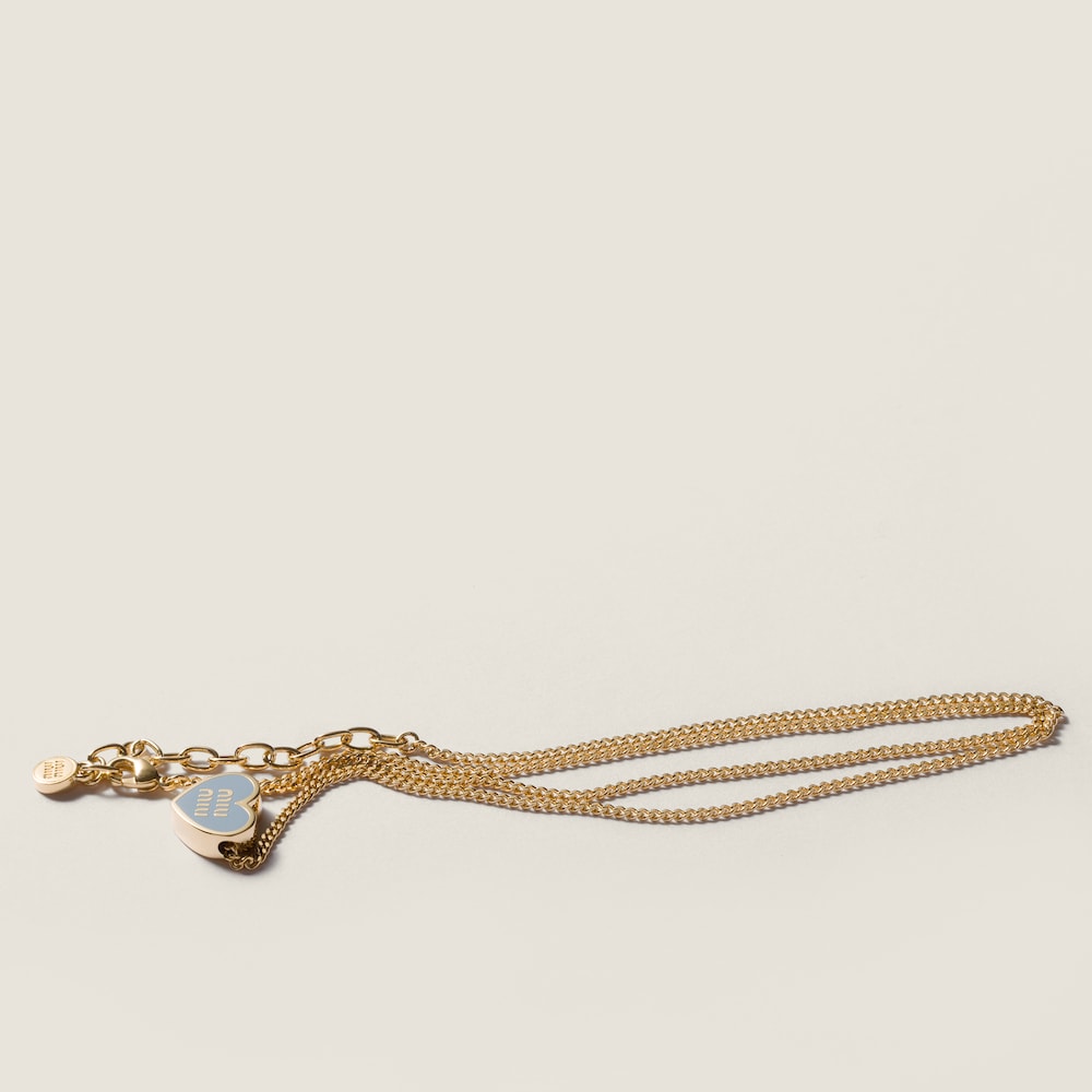 Miu Miu Metal necklace Gold / Celeste