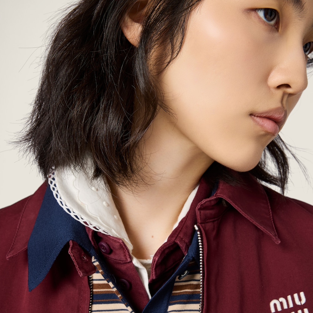 Miu Miu Washed poplin vest Amaranth Red / Maize Yellow