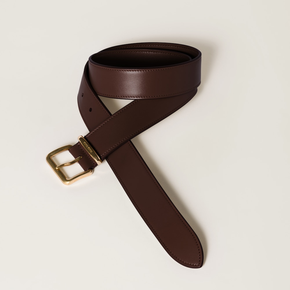 Miu Miu Leather belt - Briarwood