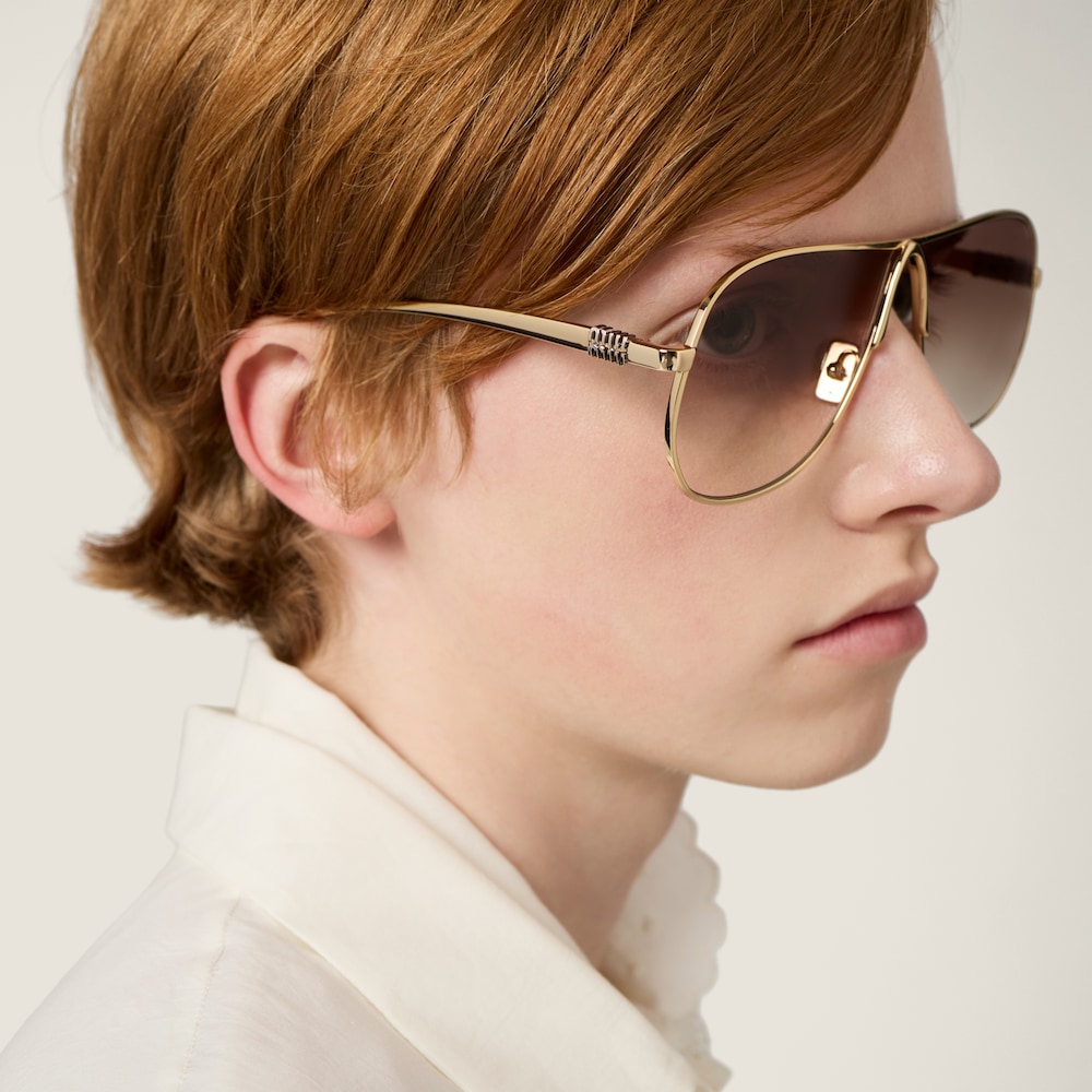 Miu Miu Ombre sunglasses - Coffee lenses silver gradient