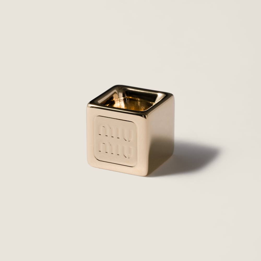 Miu Miu Metal scarf ring - Gold
