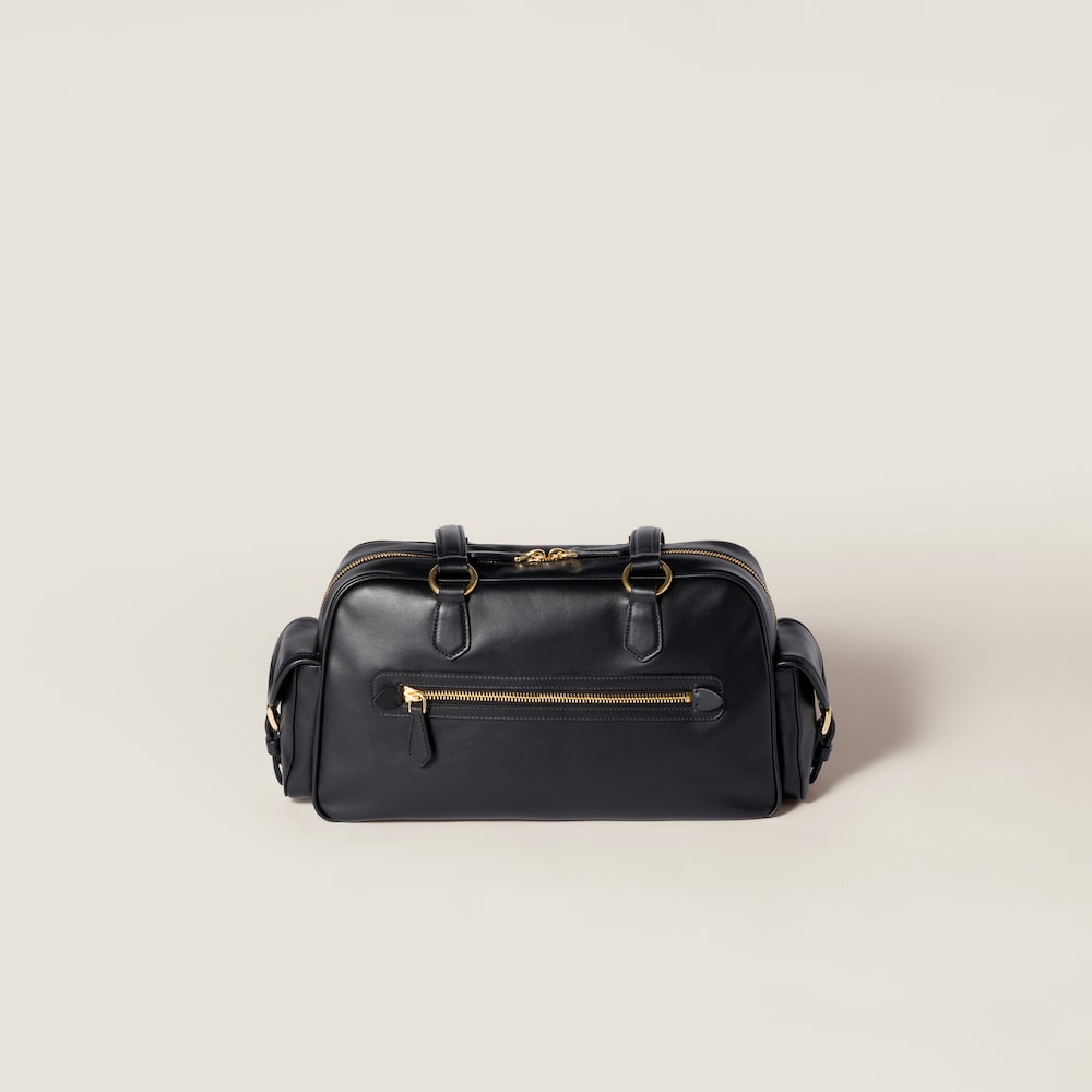 Miu Miu Pocket nappa leather top-handle bag Black