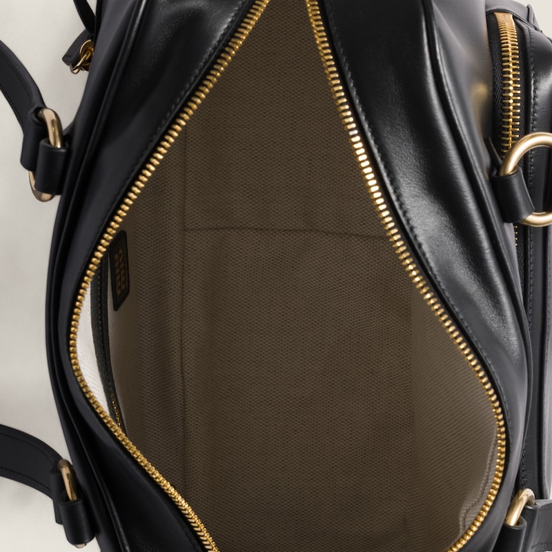 Miu Miu Pocket nappa leather top-handle bag Black