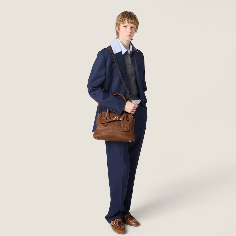 Miu Miu Aventure nappa leather bag Oak