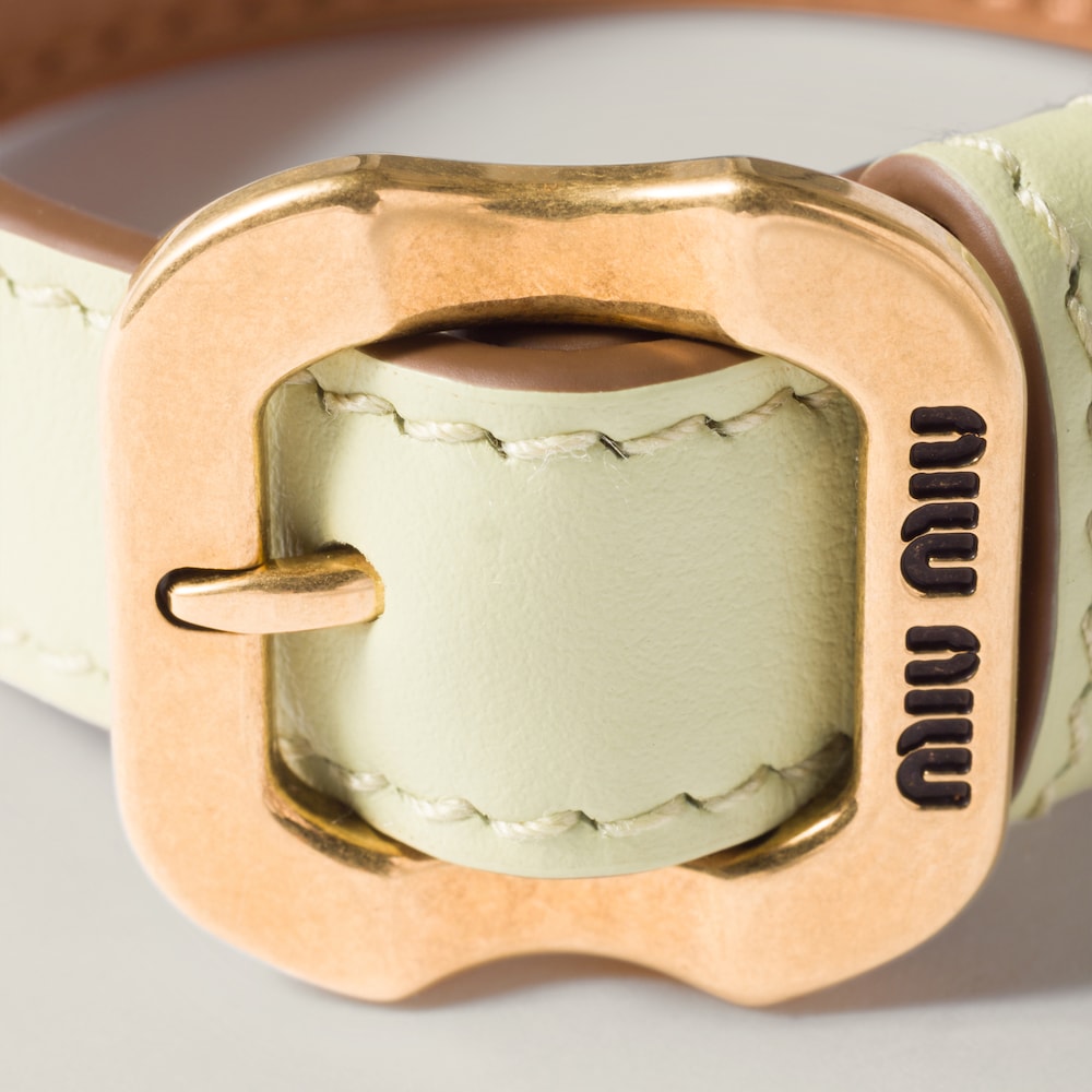 Miu Miu Leather bracelet Pistachio / Caramel