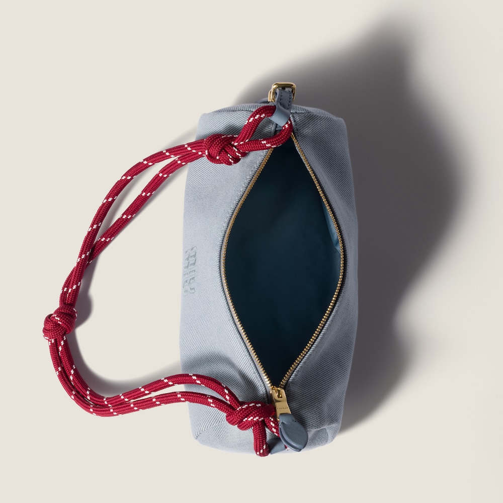 Miu Miu Gabardine pouch - Astral Blue/Amaranth