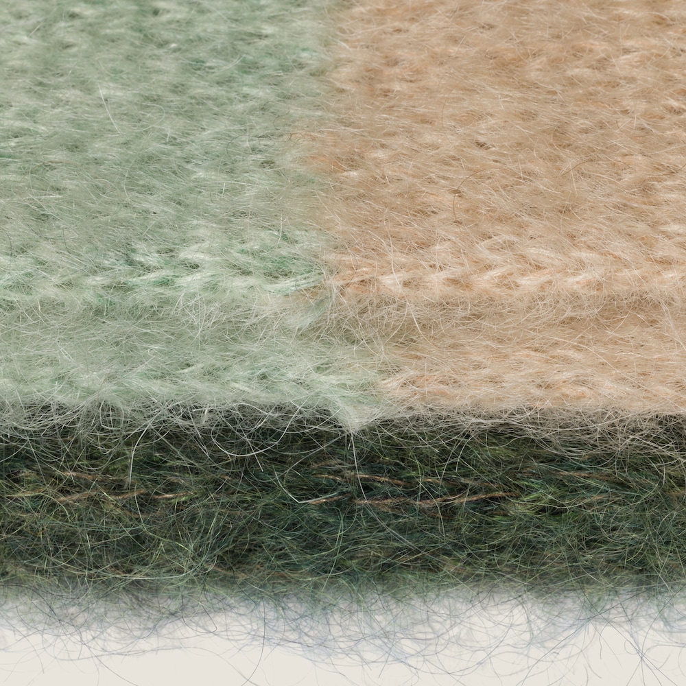 Miu Miu Wool scarf with fringes - Cognac/Tundra