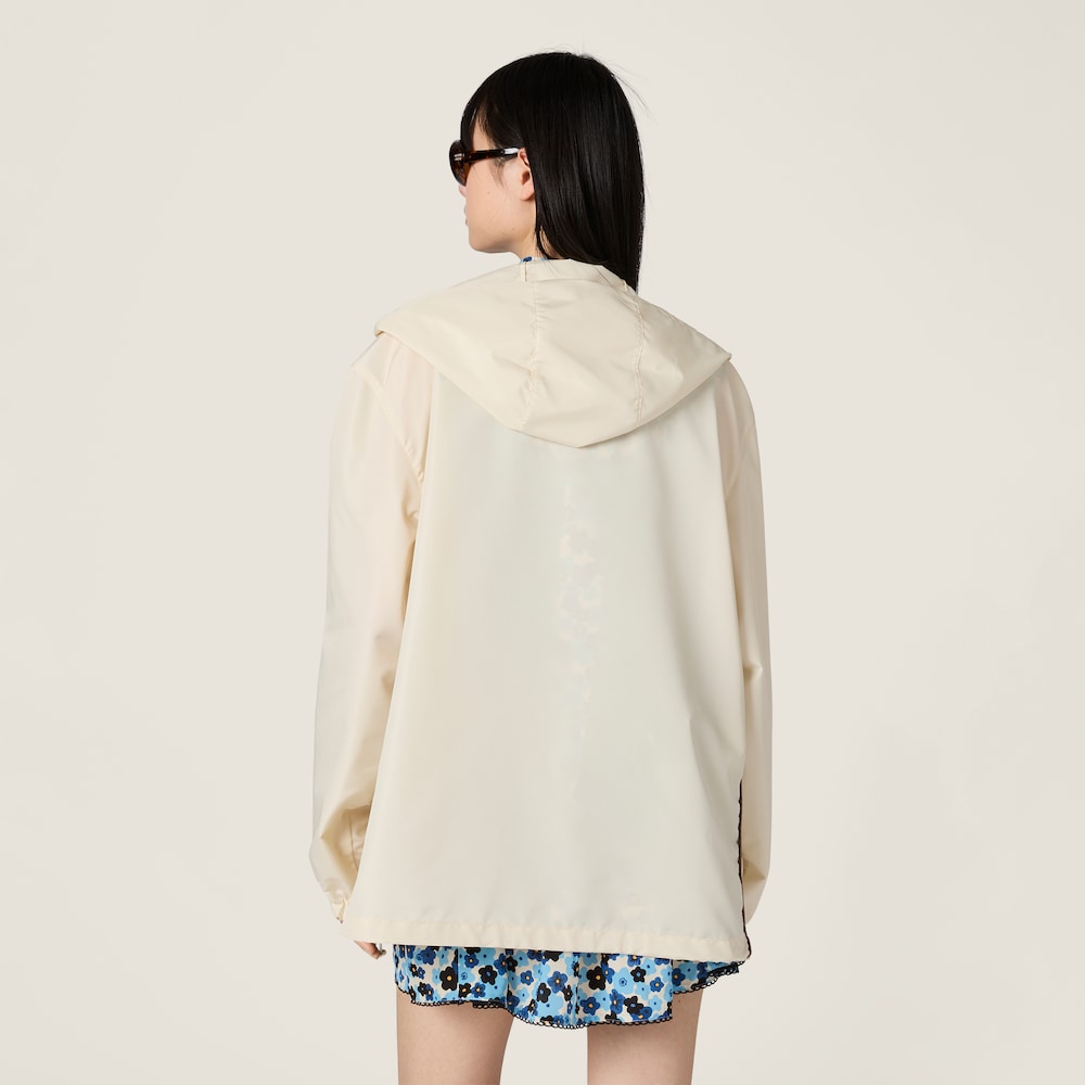 Miu Miu Technical fabric blouson jacket Vanilla