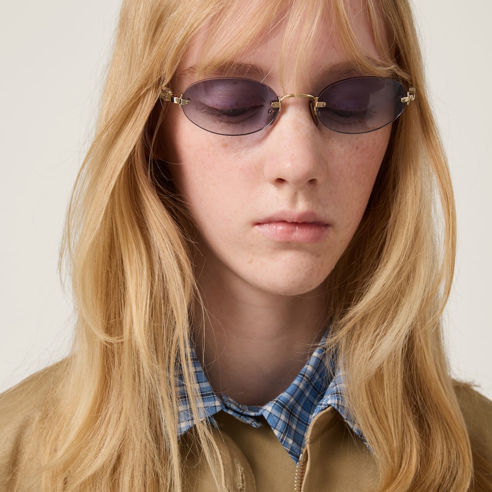 Miu Miu Logo sunglasses - Indigo lenses