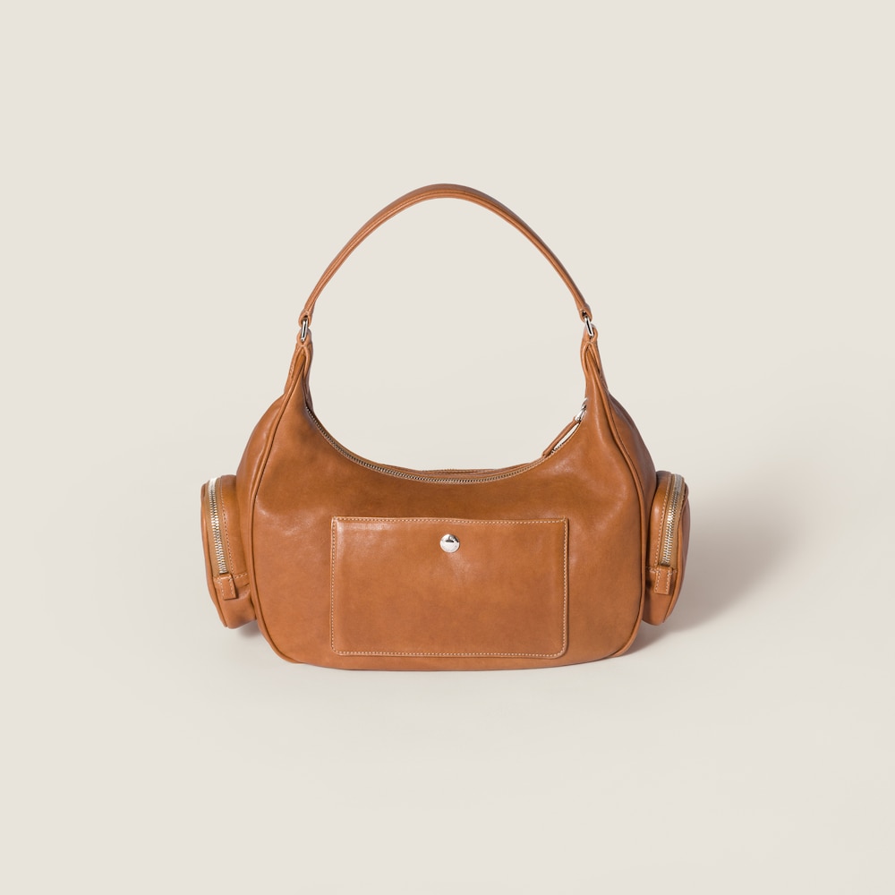 Miu Miu Pocket nappa leather bag Caramel