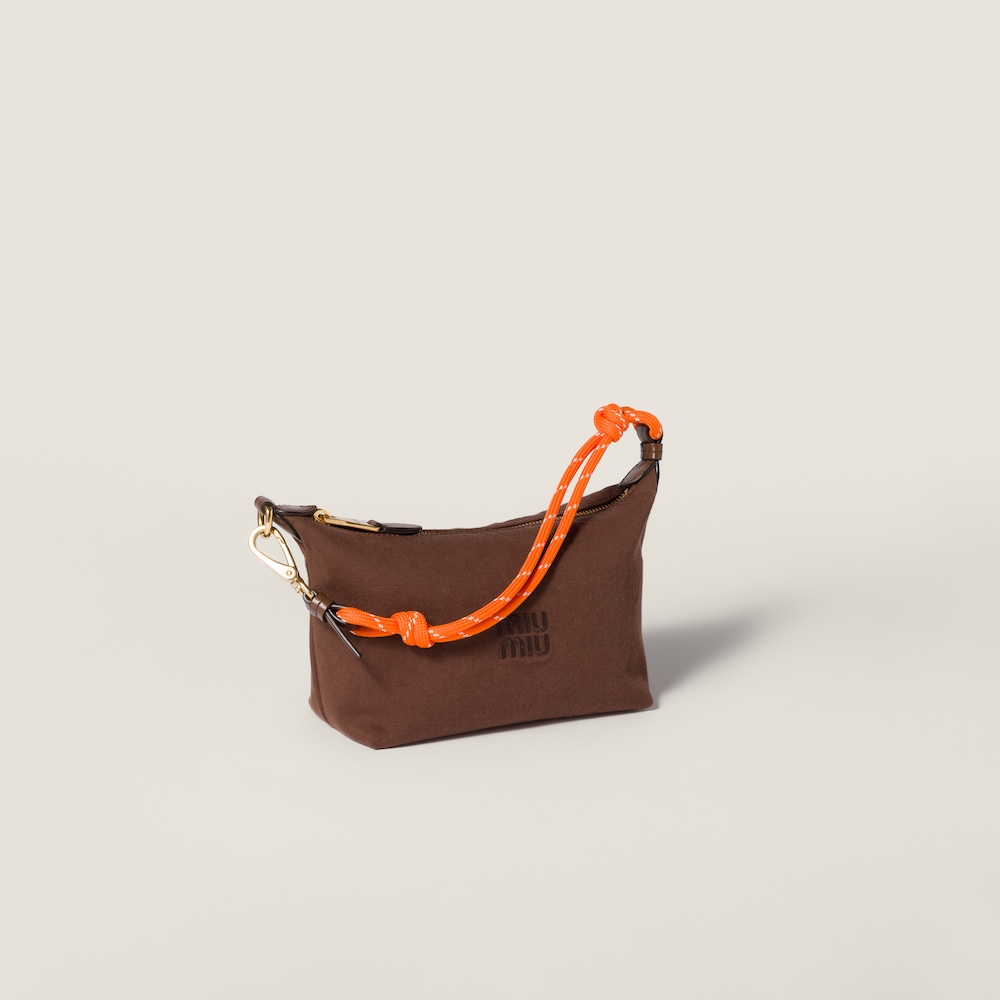 Miu Miu Gabardine pouch - Cocoa Brown/Orange