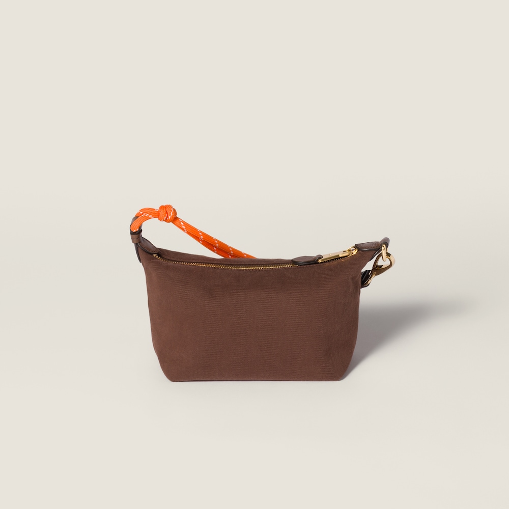 Miu Miu Gabardine pouch - Cocoa Brown/Orange