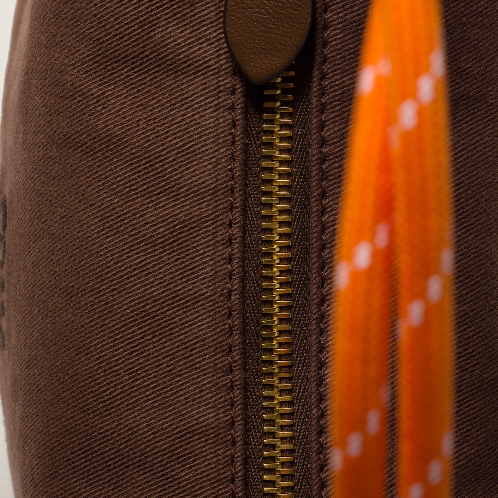 Miu Miu Gabardine pouch - Cocoa Brown/Orange