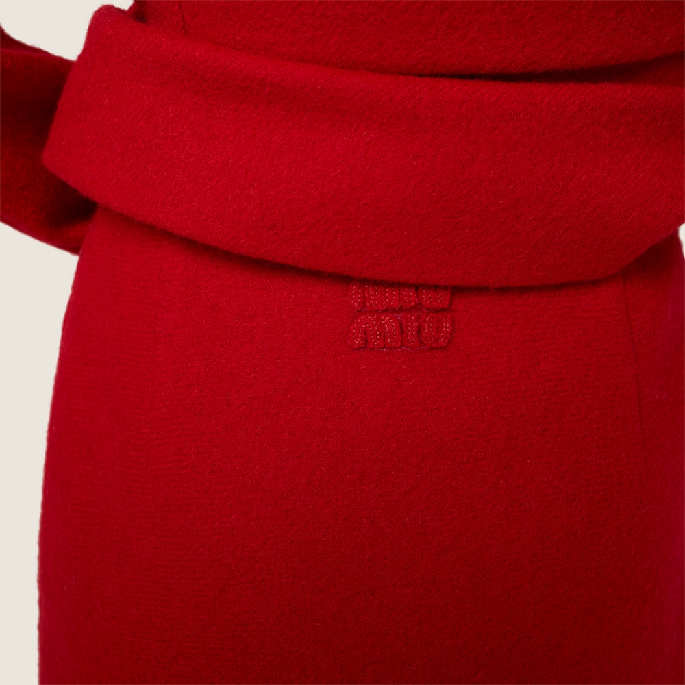 Miu Miu Mohair skirt Red