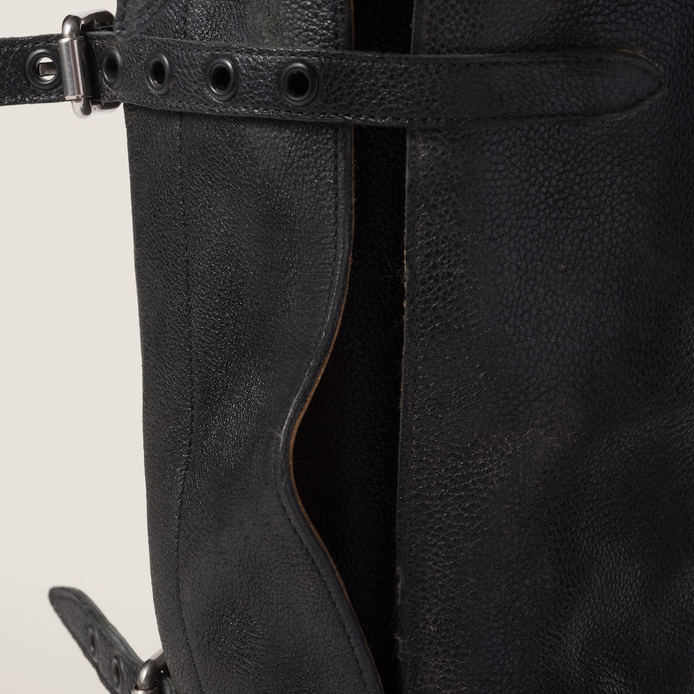 Miu Miu Leather boots Black