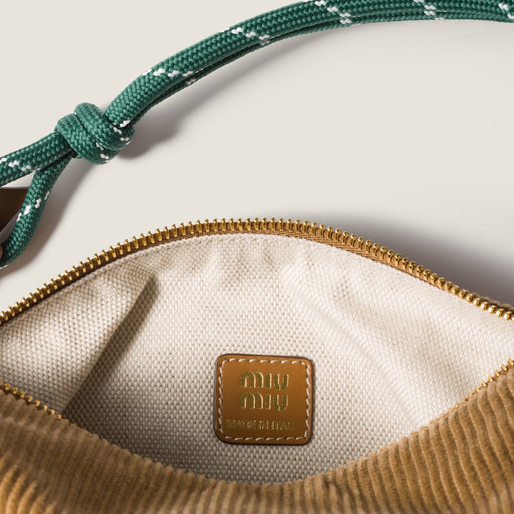 Miu Miu Corduroy pouch - Cinnamon/Green