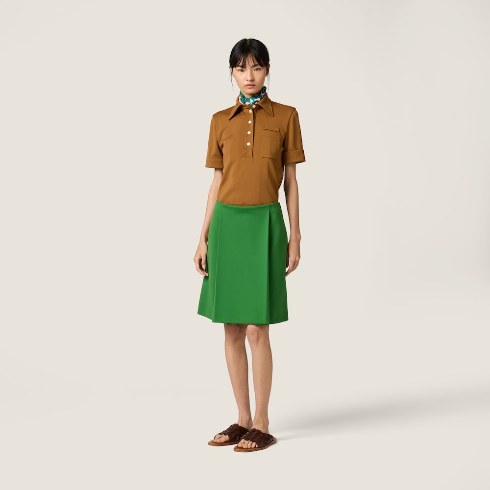Miu Miu Technical jersey skirt Green