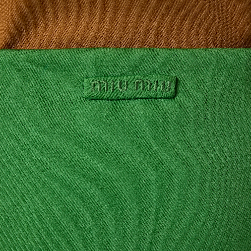 Miu Miu Technical jersey skirt Green