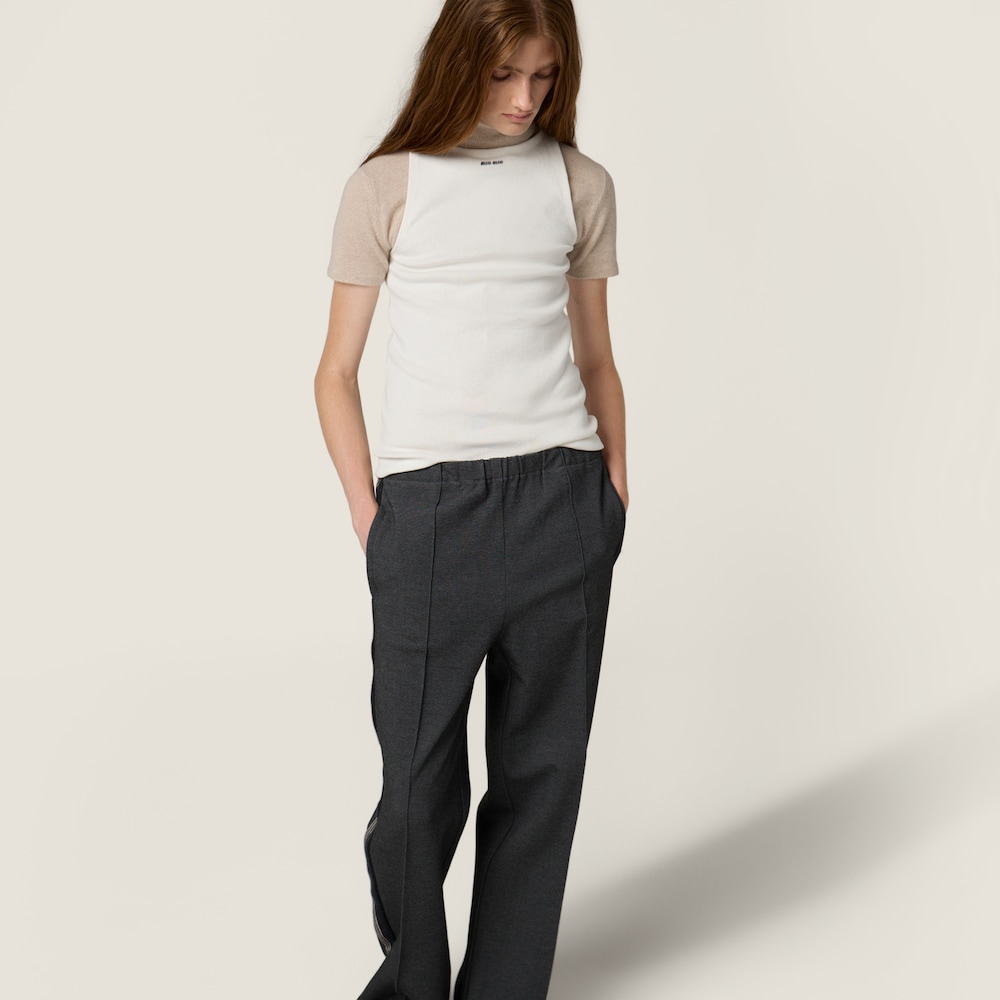 Miu Miu Cotton knit tank top White