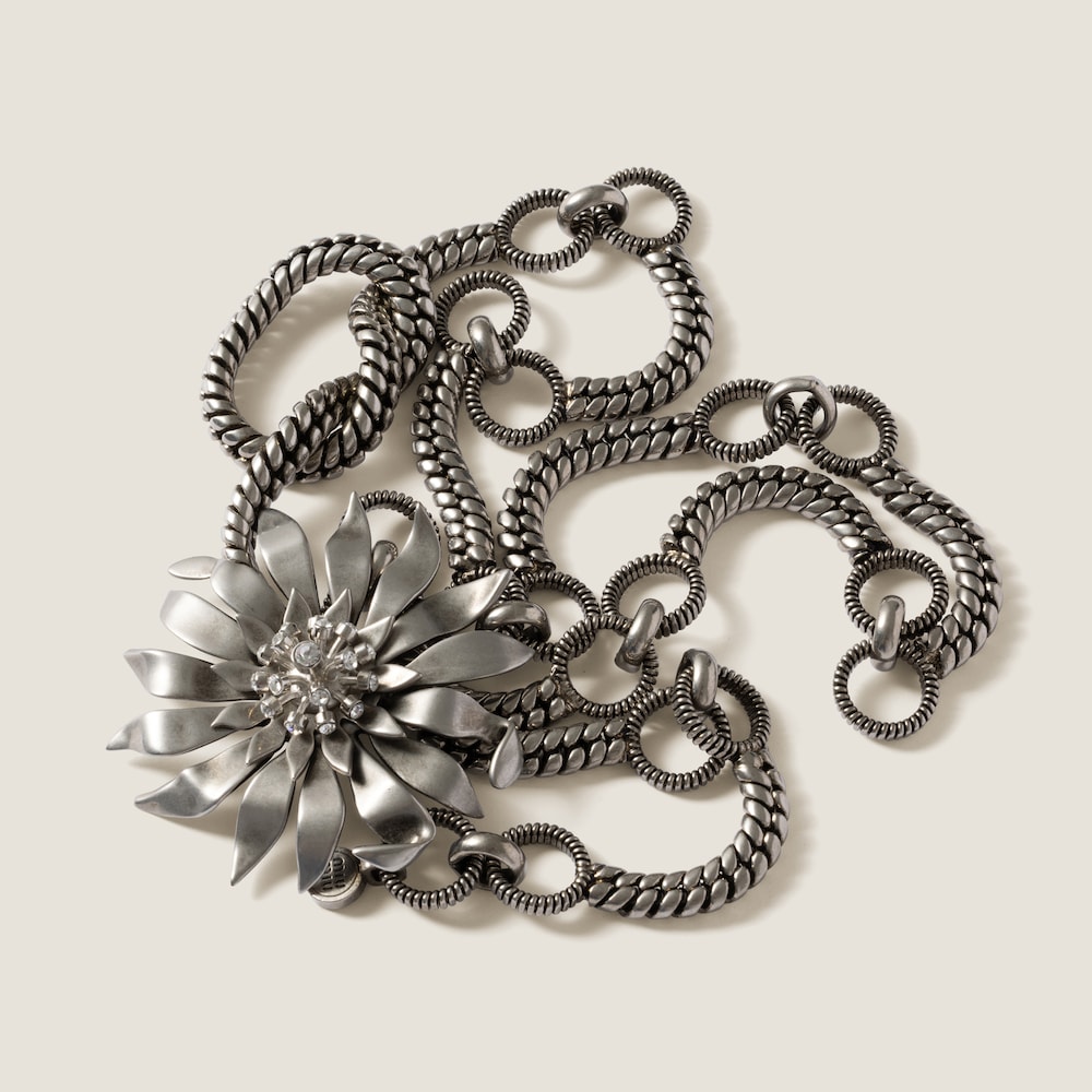 Miu Miu Metal belt with crystals - Silver