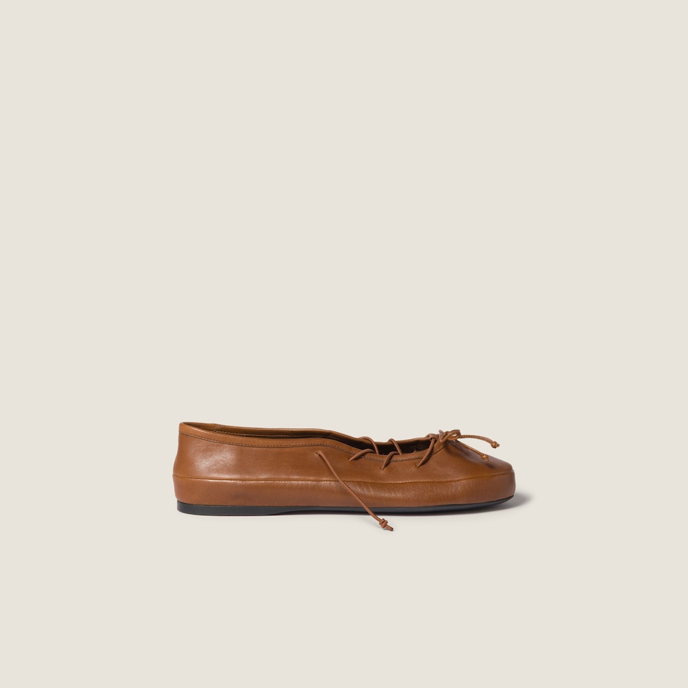 Miu Miu Nappa leather ballerinas Oak