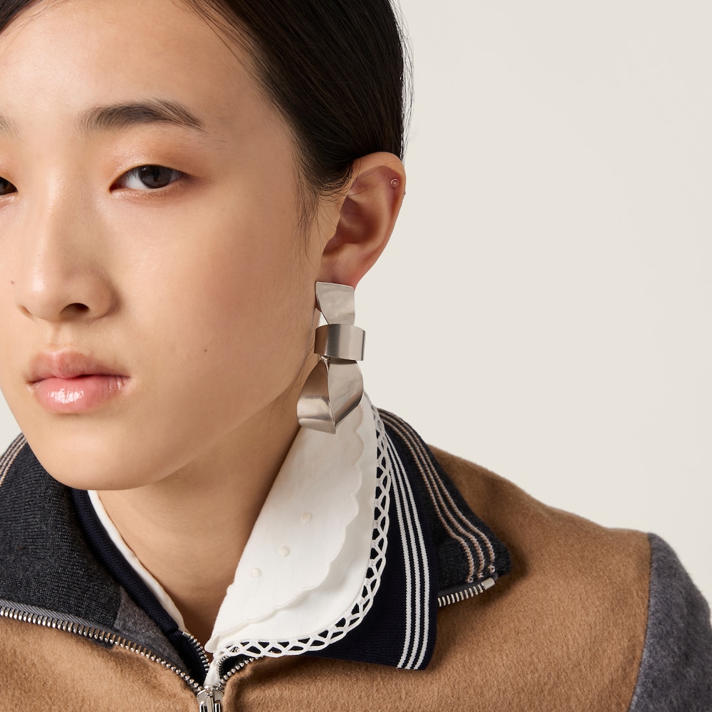 Miu Miu Metal earrings Antiqued Silver