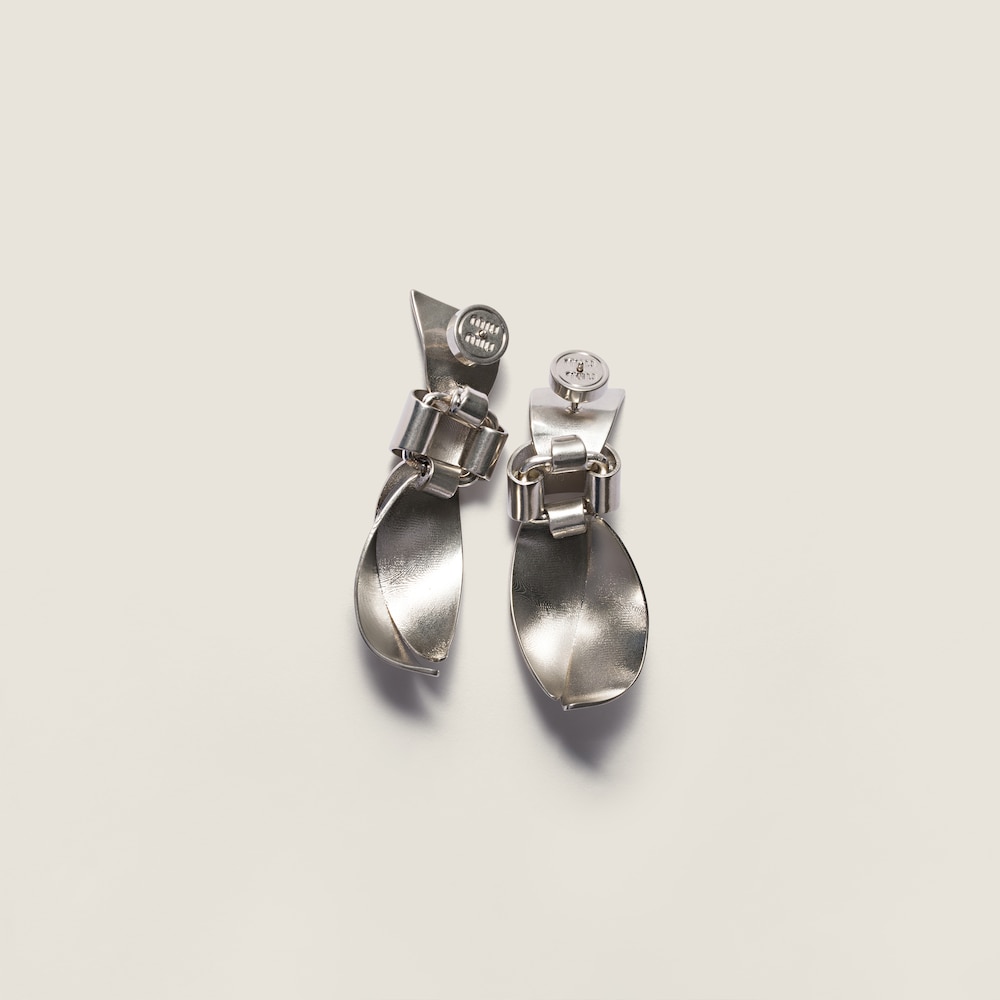 Miu Miu Metal earrings Antiqued Silver