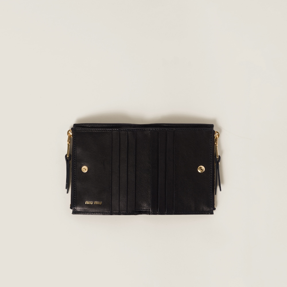 Miu Miu Small nappa leather wallet Black