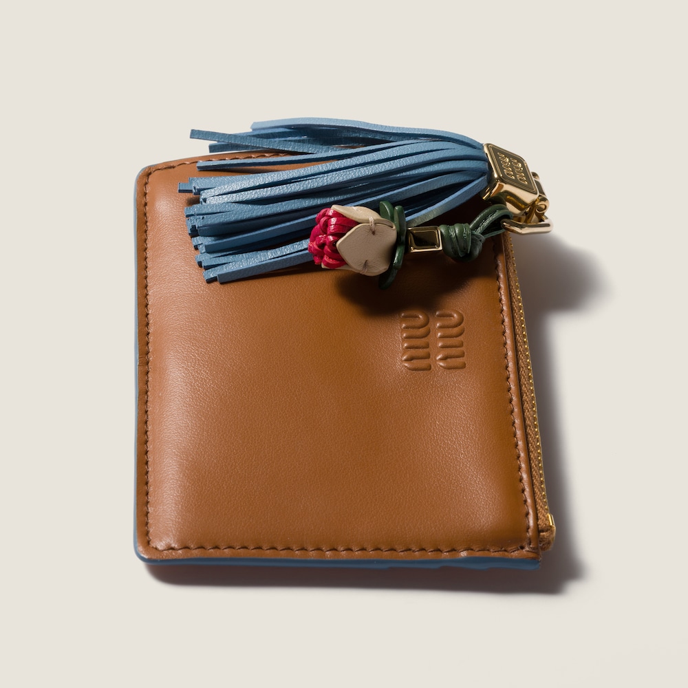 Miu Miu Leather micro trick - Sand/Red