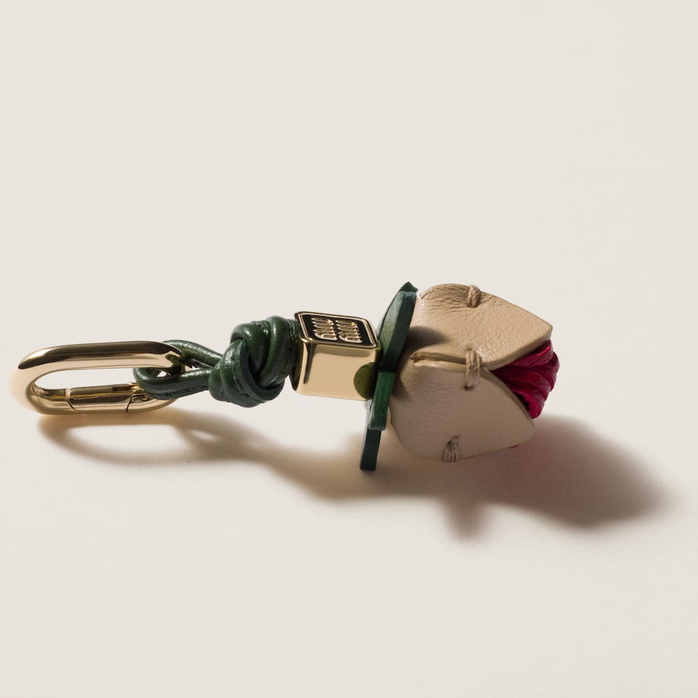 Miu Miu Leather micro trick - Sand/Red