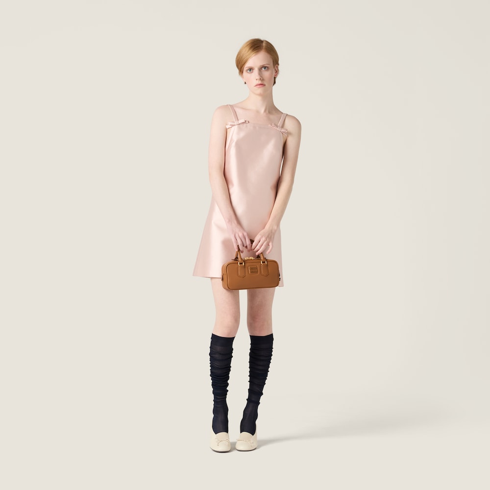 Miu Miu Silk and wool mini-dress Alabaster Pink