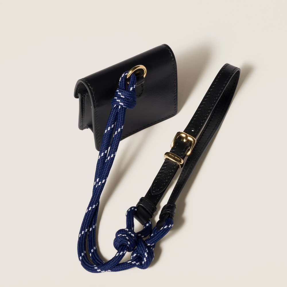 Miu Miu Leather and cord trick - Black/Baltic Blue