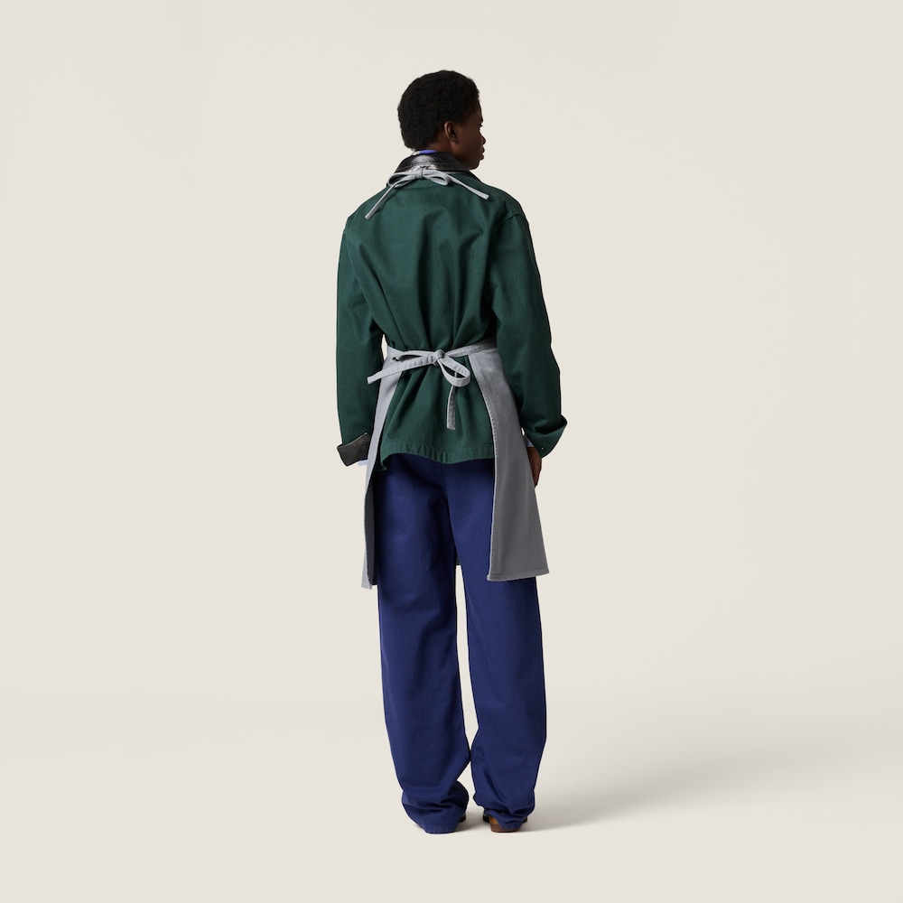 Miu Miu Garment-dyed gabardine pants Ink Blue
