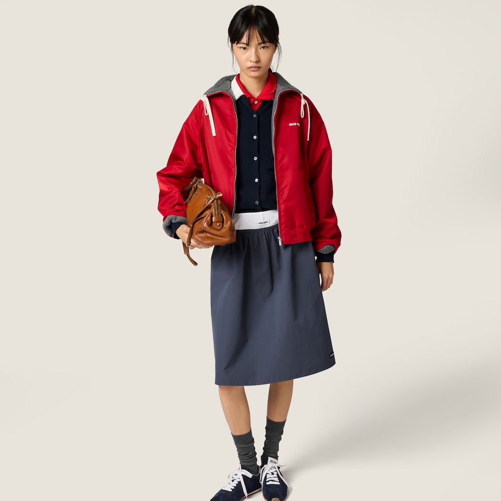 Miu Miu Caprice leather clutch Cognac