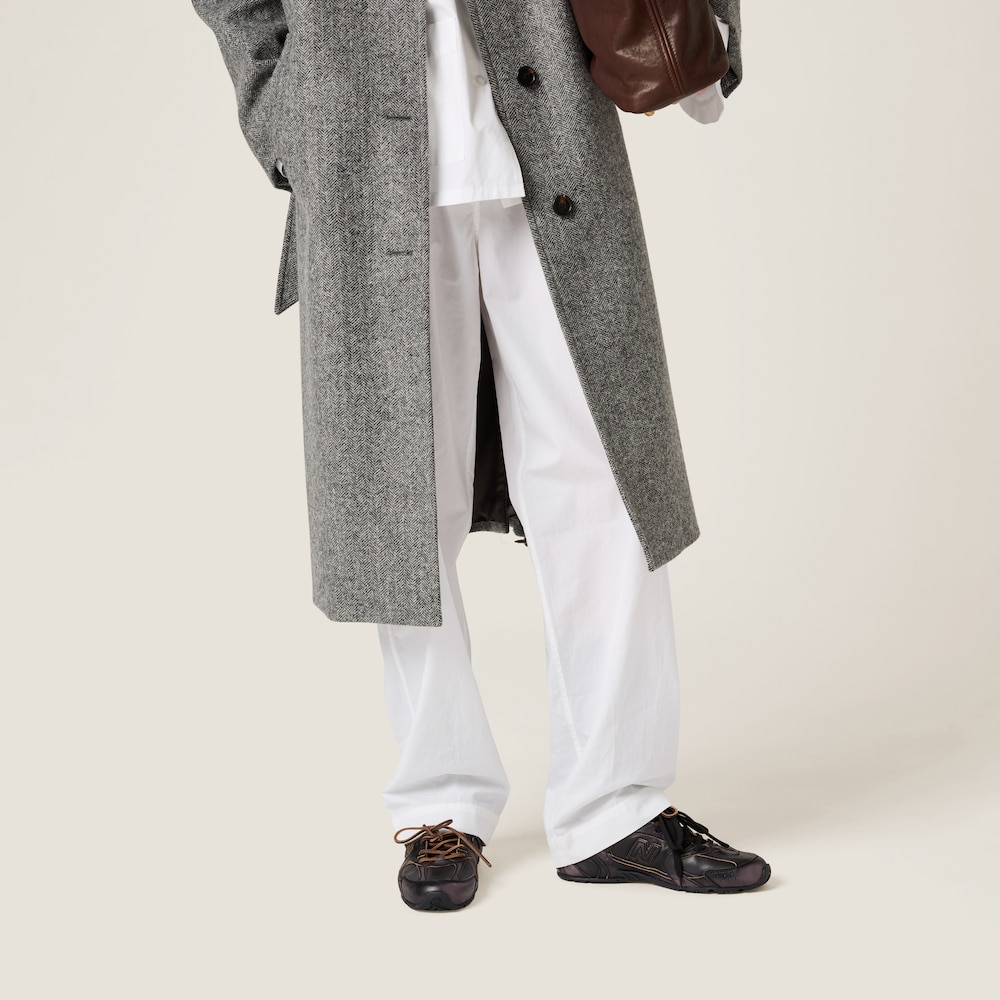 Miu Miu Poplin pajama pants White