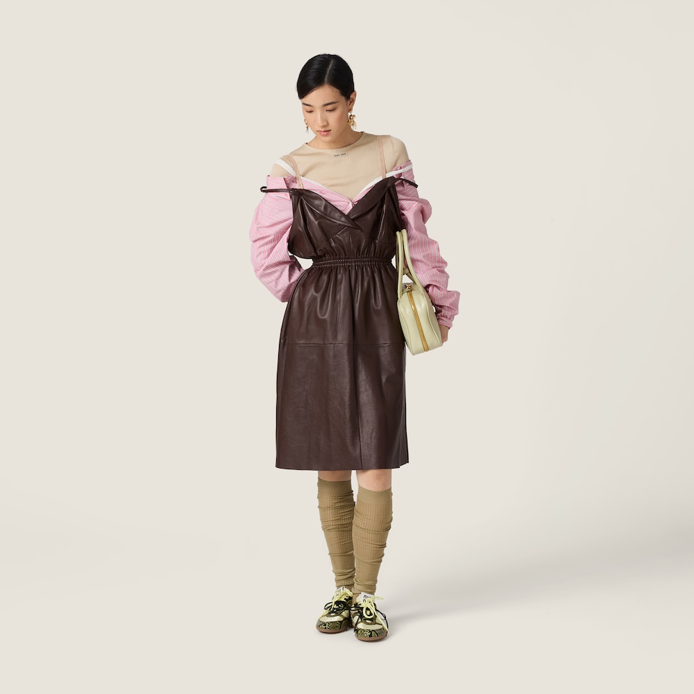 Miu Miu Nappa leather dress Sienna