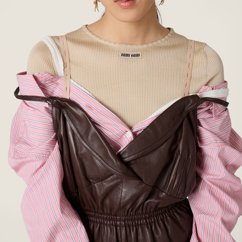 Miu Miu Nappa leather dress Sienna