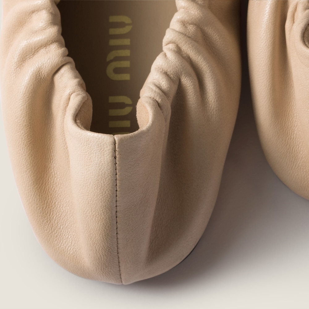 Miu Miu Ruches nappa leather loafers Cord