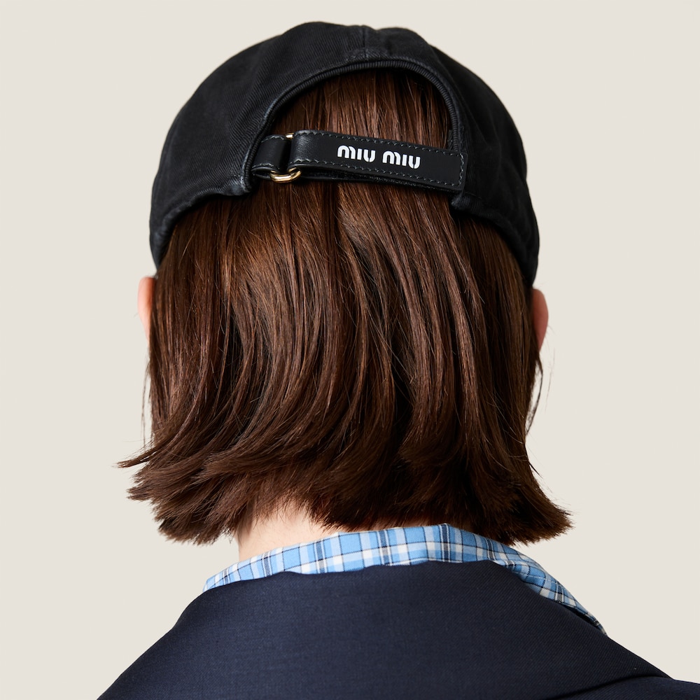 Miu Miu Drill baseball cap - Black