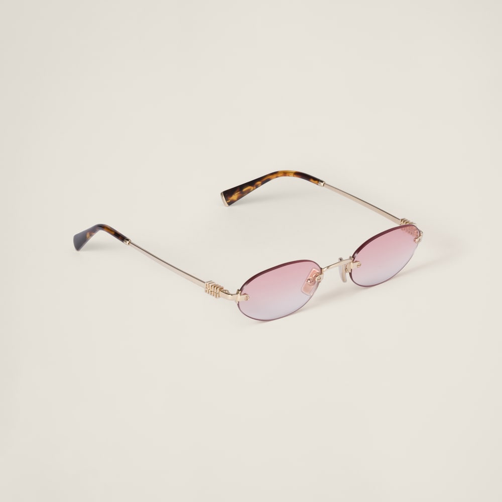 Miu Miu Logo sunglasses - Gradient pink lenses