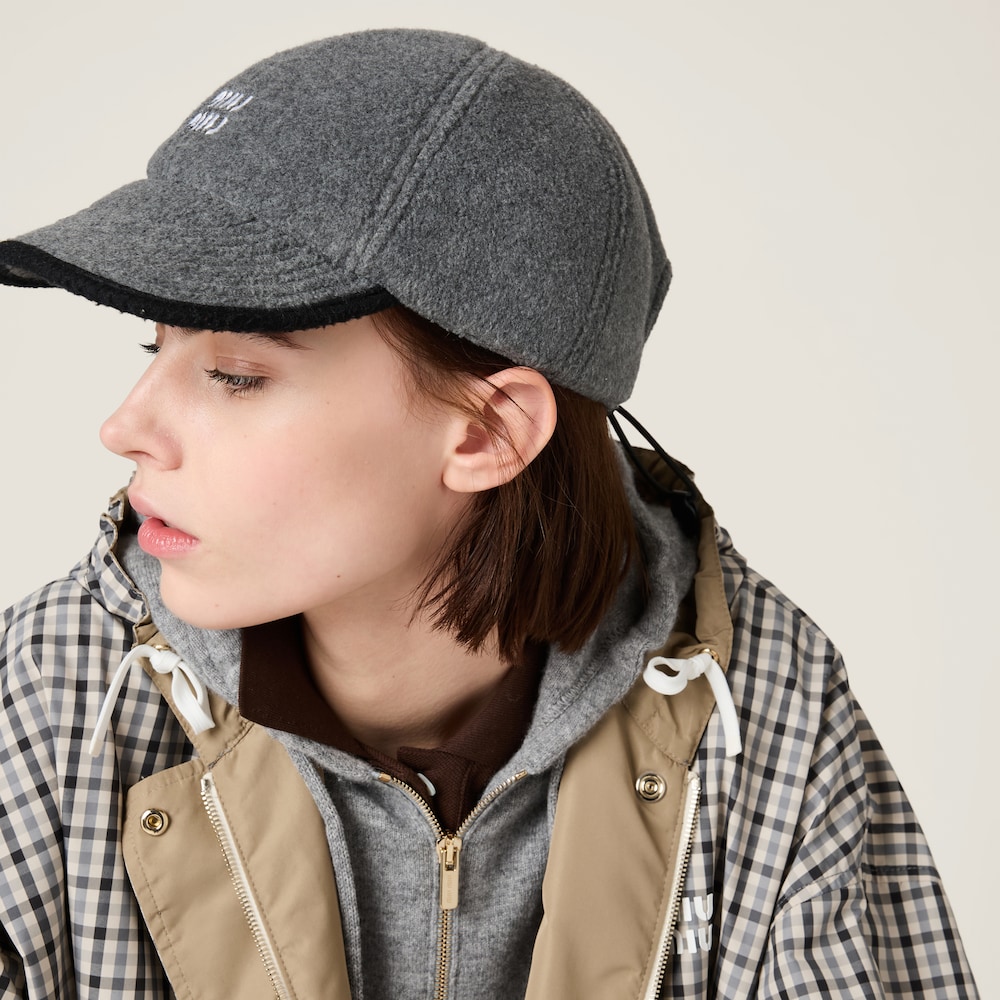 Miu Miu Fleece baseball cap - Grey